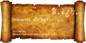 Udvardi Ábel névjegykártya